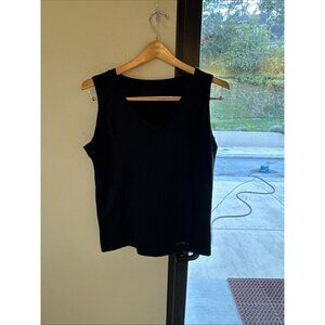 Eddie Bauer V Neck Women’s Sleeveless Tank Black Large